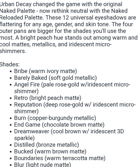 Urban Decay Naked Reloaded eyeshadow palette *nib* - Picture 4 of 4